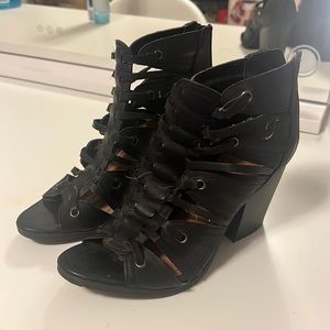 Open toe black bootie! Super comfy!!